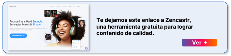 Te dejamos este enlace de Zencastr una herramienta gratuita para lograr contenido de calidad